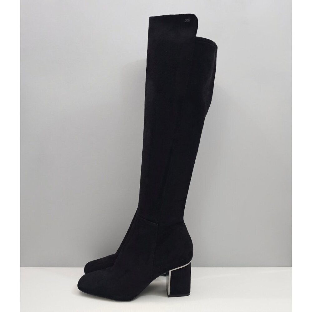 DKNY Cilli Over The Knee Boot Womens 10 Black Block Heel Sleek Dressy Winter NEW